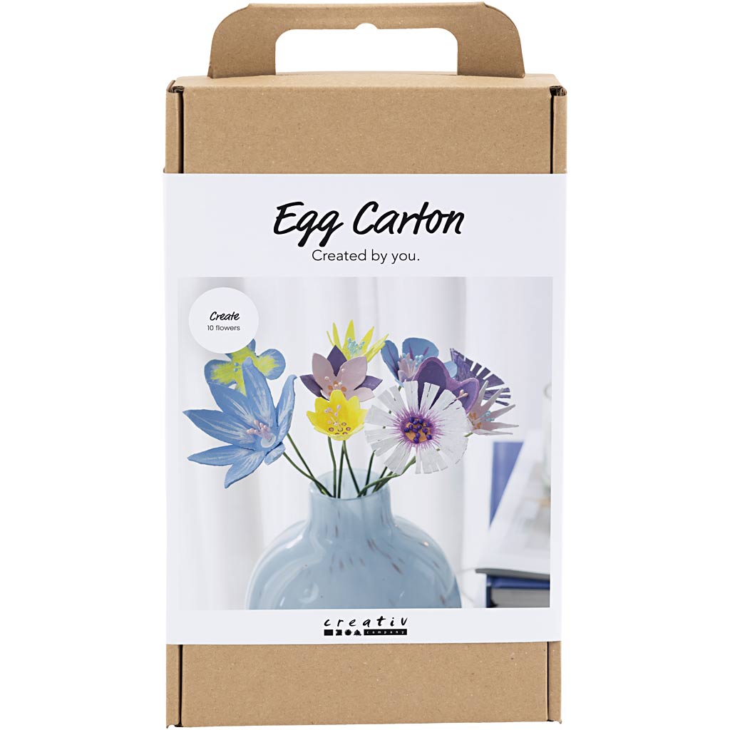 Creativ Company Https: www.cchobby.nl hobbyset-bloemen-van-eierdozen-pastelkleuren-1-doos