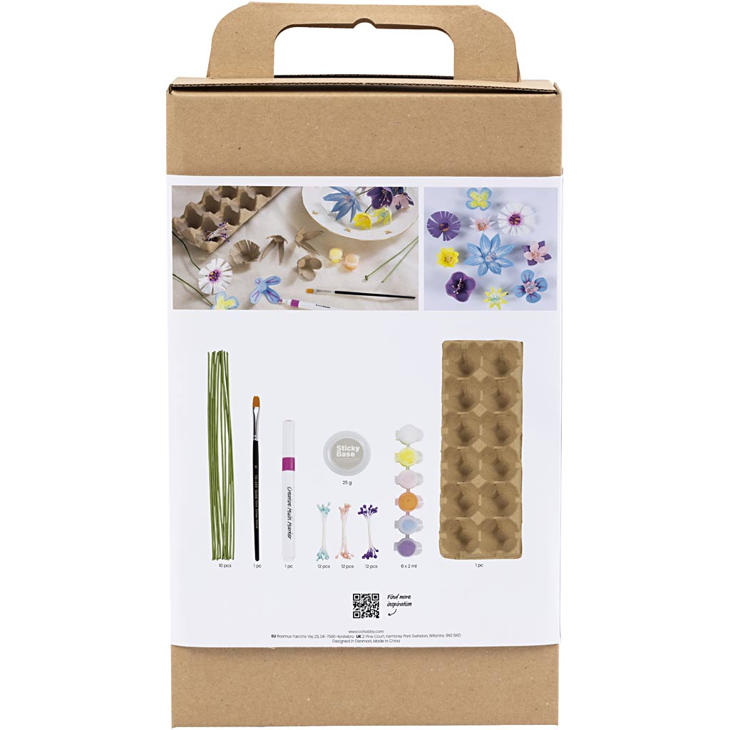 Creativ Company Https: www.cchobby.nl hobbyset-bloemen-van-eierdozen-pastelkleuren-1-doos