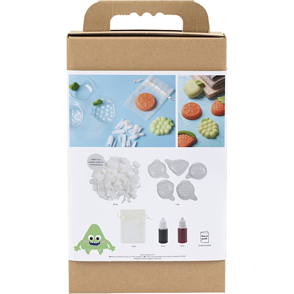 Creativ Company Https: www.cchobby.nl hobbyset-zeep-maken-fruit-groen-oranje-1-doos