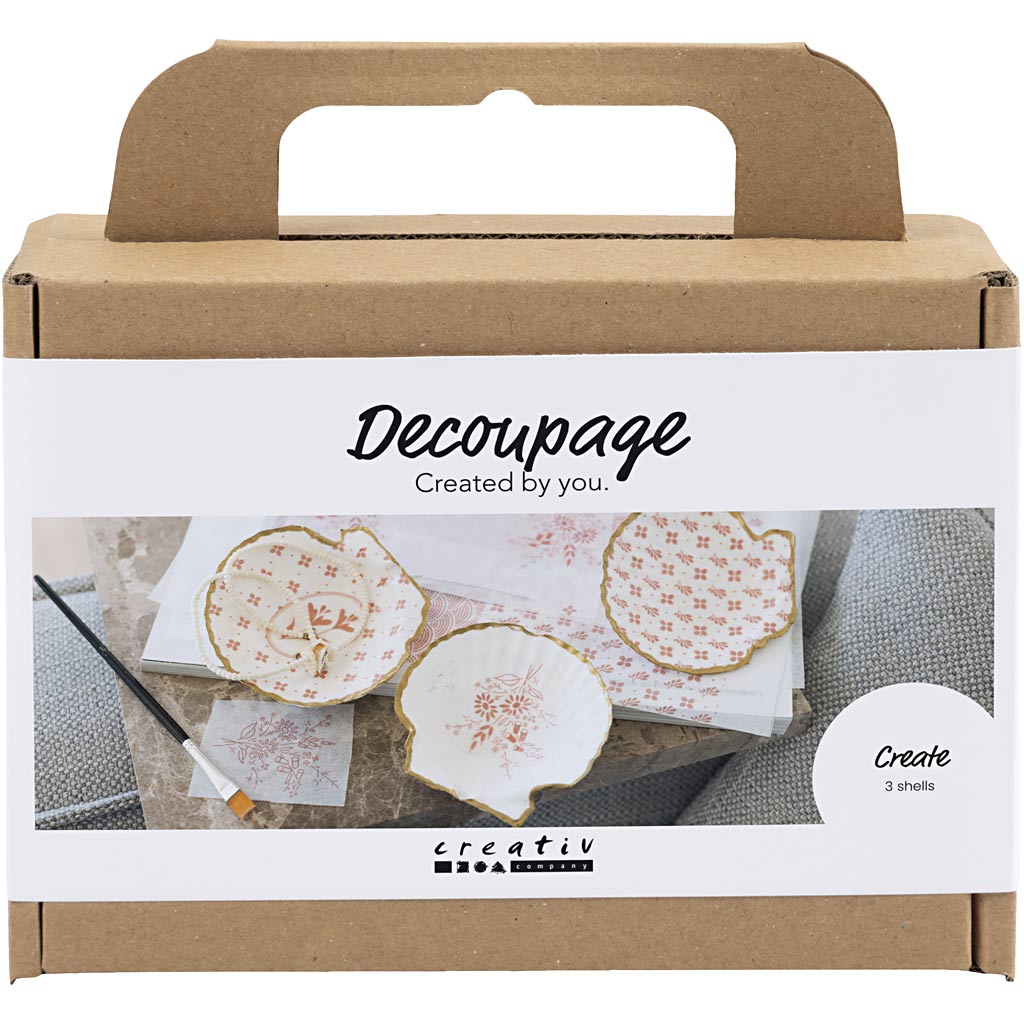 Creativ Company Https: www.cchobby.nl mini-hobbyset-decoupage-mosselschelpen-lichtroze-1-doos