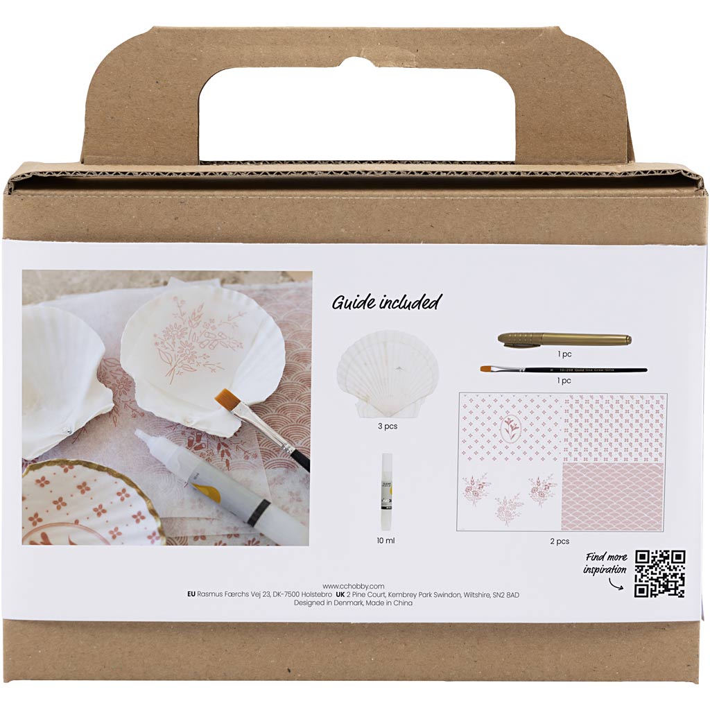 Creativ Company Https: www.cchobby.nl mini-hobbyset-decoupage-mosselschelpen-lichtroze-1-doos