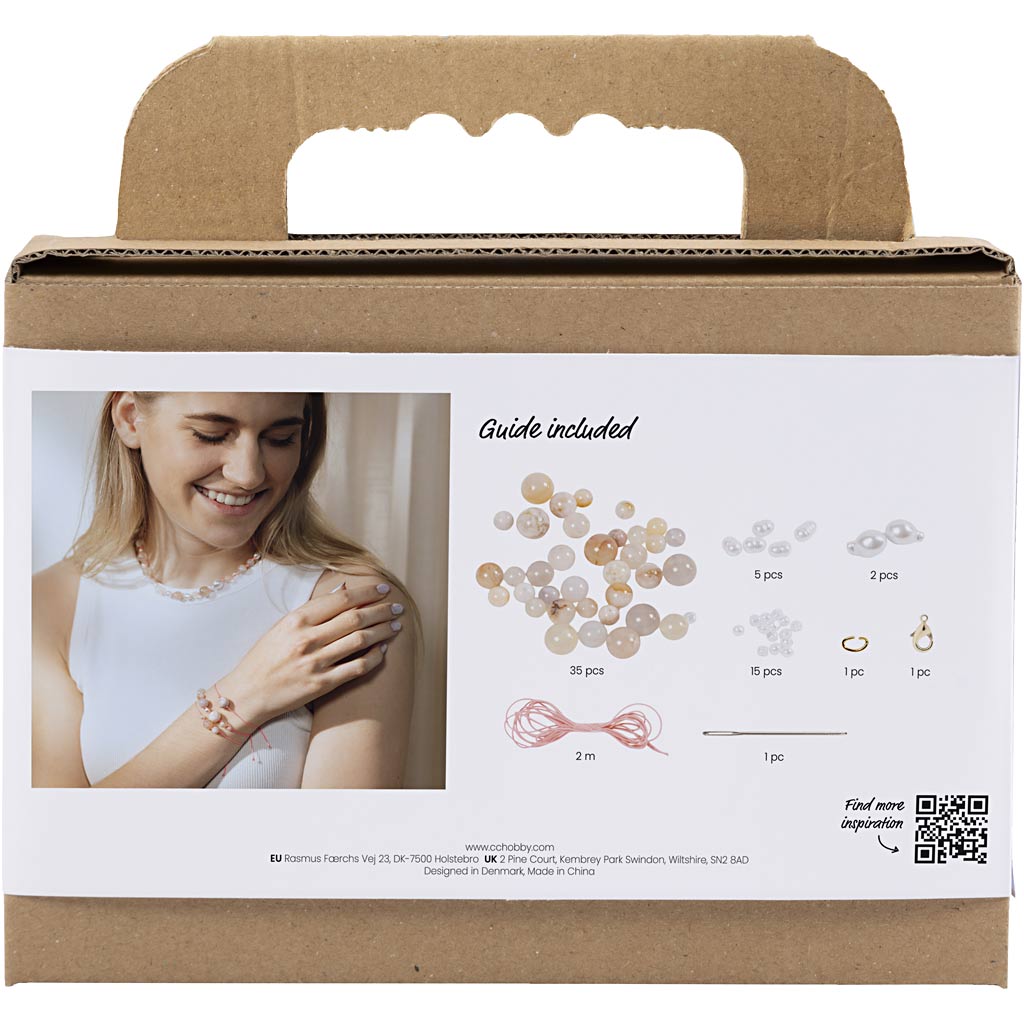 Creativ Company Https: www.cchobby.nl mini-hobbyset-sieraden-halskettingen-en-armband-roze-1-doos