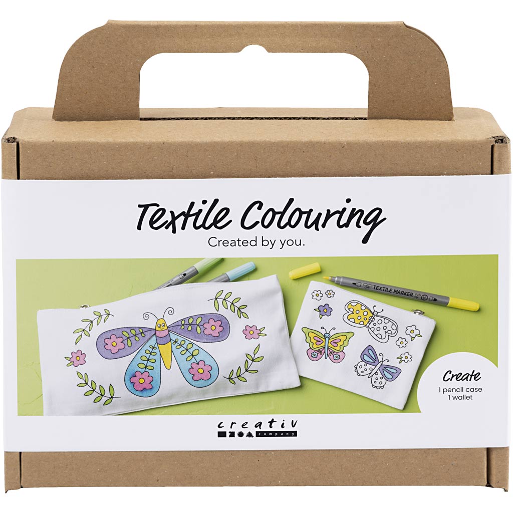 Creativ Company Https: www.cchobby.nl mini-hobbyset-textieldecoratie-vlinders-pastelkleuren-1-doos