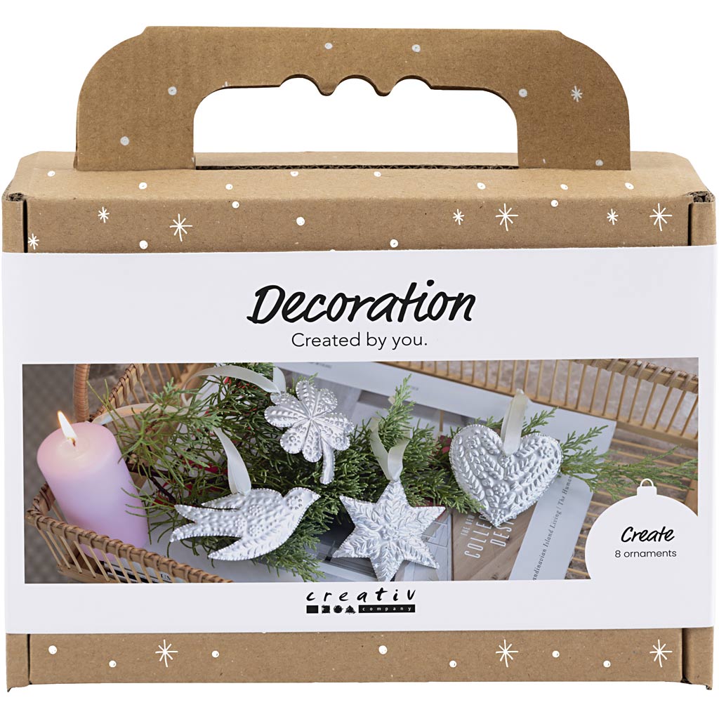 Creativ Company Https: www.cchobby.nl mini-hobbyset-decoratie-kerstdecoratie-silver-metal-1-doos