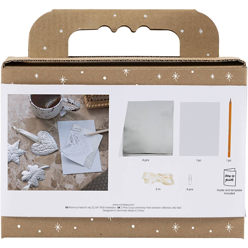 Creativ Company Https: www.cchobby.nl mini-hobbyset-decoratie-kerstdecoratie-silver-metal-1-doos