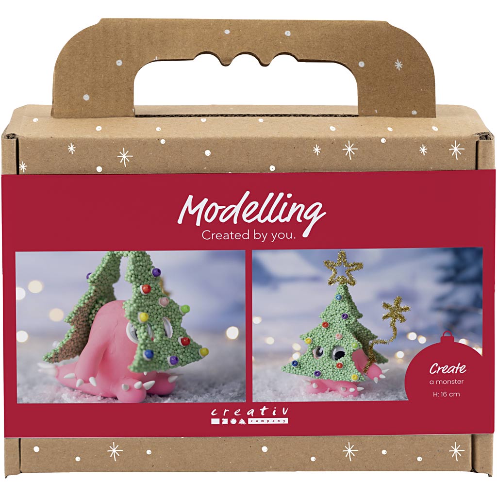 Creativ Company Https: www.cchobby.nl mini-hobbyset-boetseren-kerstboommonster-diverse-kleuren-1-doos