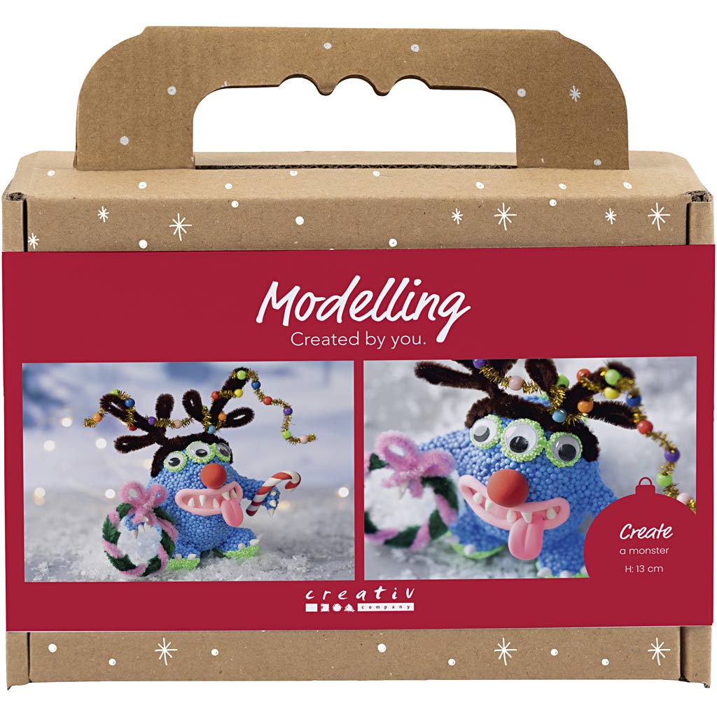 Creativ Company Https: www.cchobby.nl mini-hobbyset-boetseren-rendiermonster-diverse-kleuren-1-doos