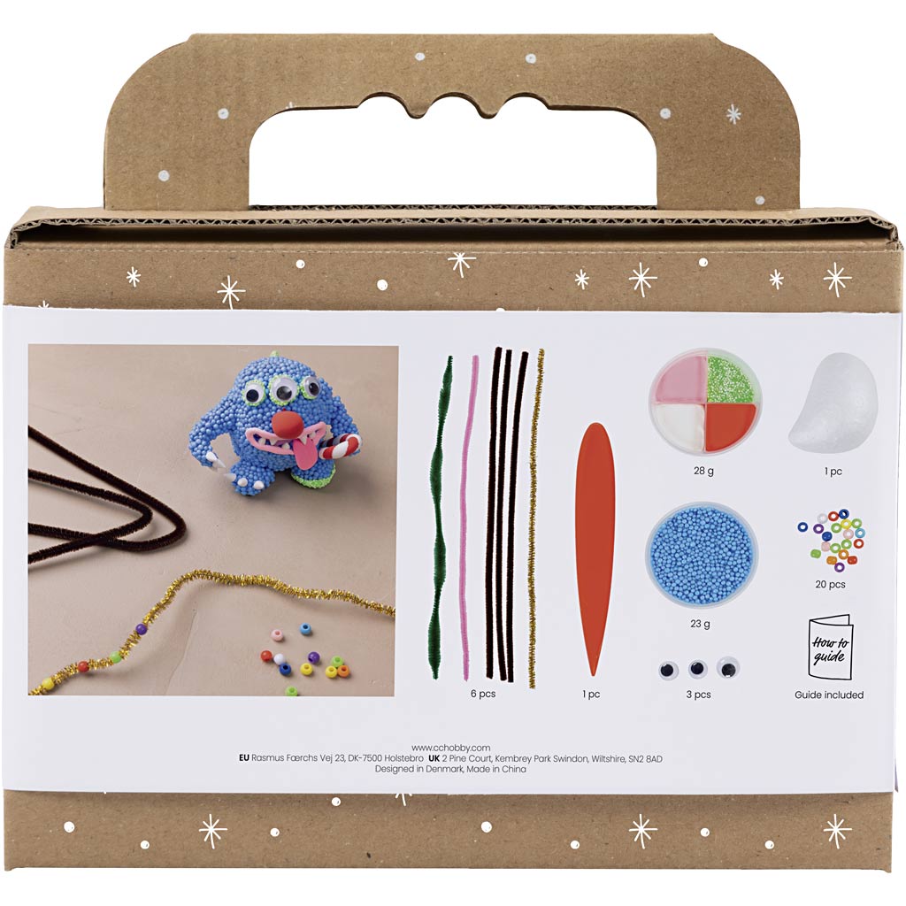 Creativ Company Https: www.cchobby.nl mini-hobbyset-boetseren-rendiermonster-diverse-kleuren-1-doos