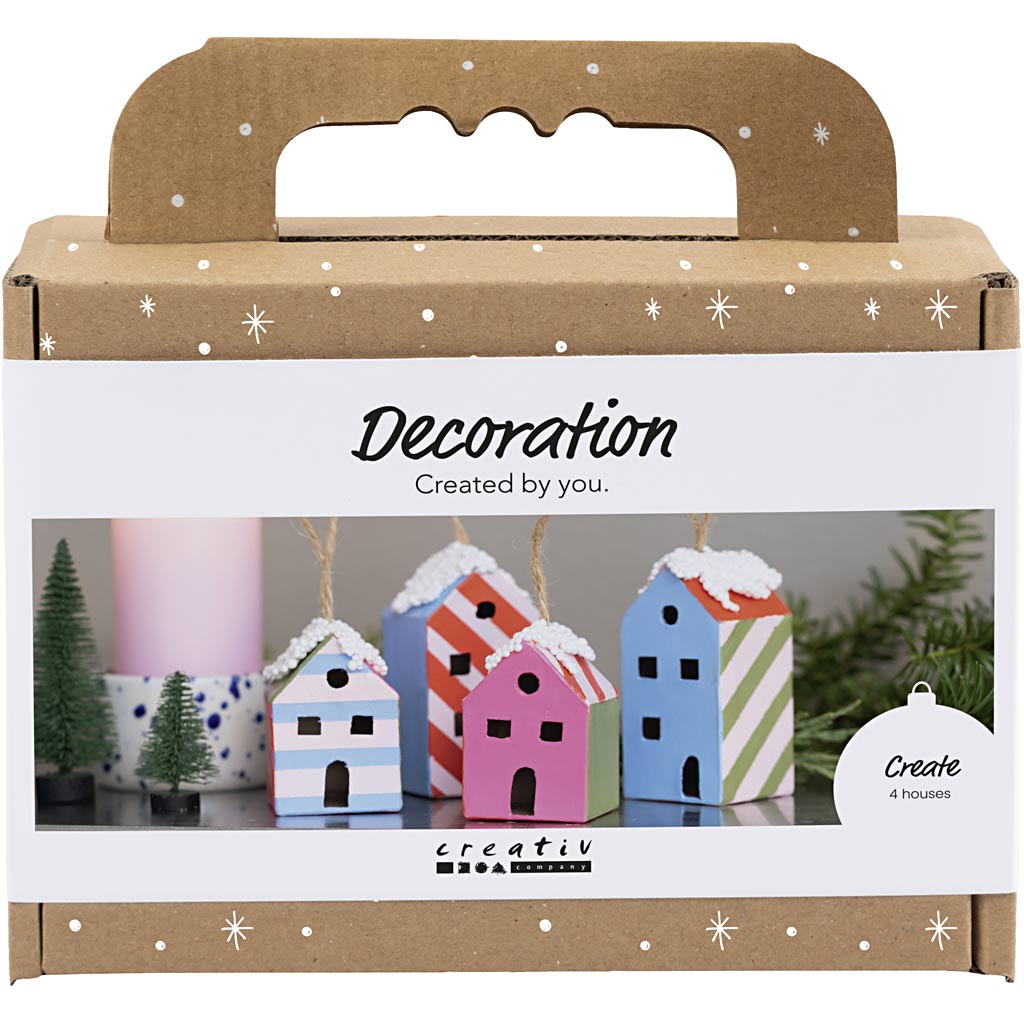 Creativ Company Https: www.cchobby.nl mini-hobbyset-decoratie-huizen-kleurrijk-1-doos