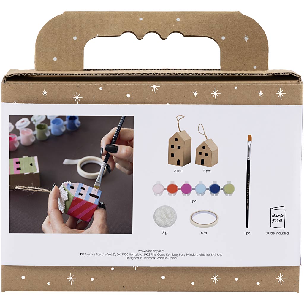 Creativ Company Https: www.cchobby.nl mini-hobbyset-decoratie-huizen-kleurrijk-1-doos