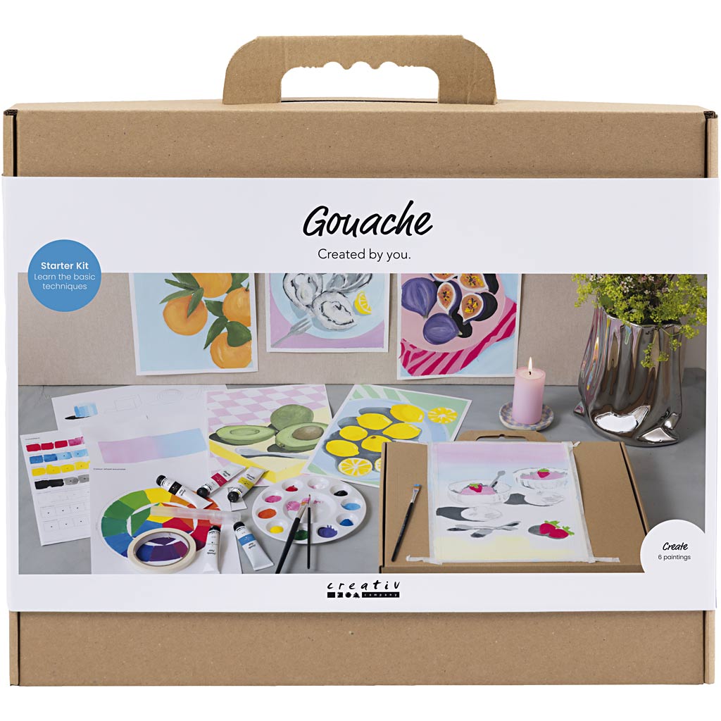 Creativ Company Https: www.cchobby.nl starter-hobbyset-gouache-schilderijen-diverse-kleuren-1-doos