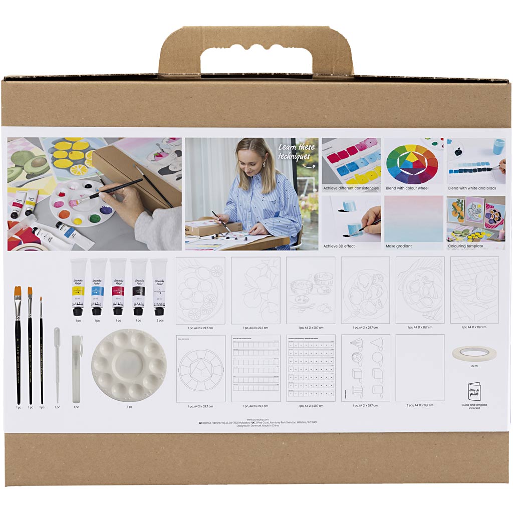 Creativ Company Https: www.cchobby.nl starter-hobbyset-gouache-schilderijen-diverse-kleuren-1-doos