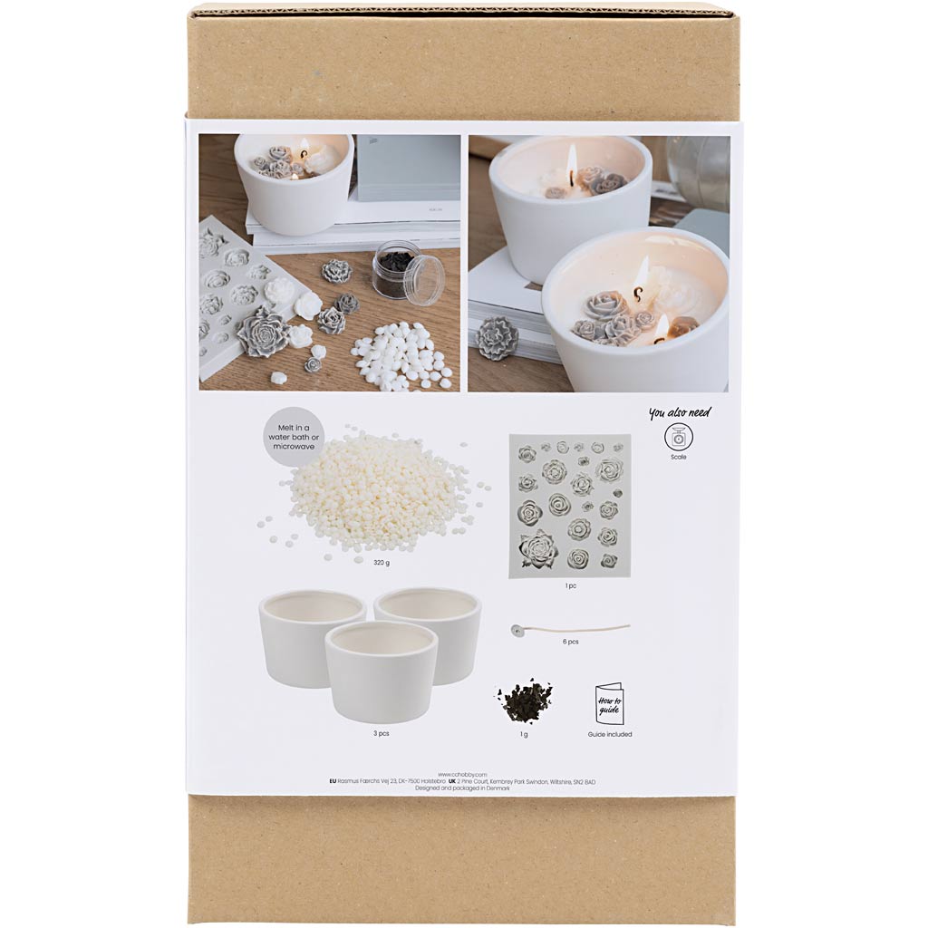Creativ Company Https: www.cchobby.nl hobbyset-kaarsen-maken-roos-beige-wit-creme-1-doos