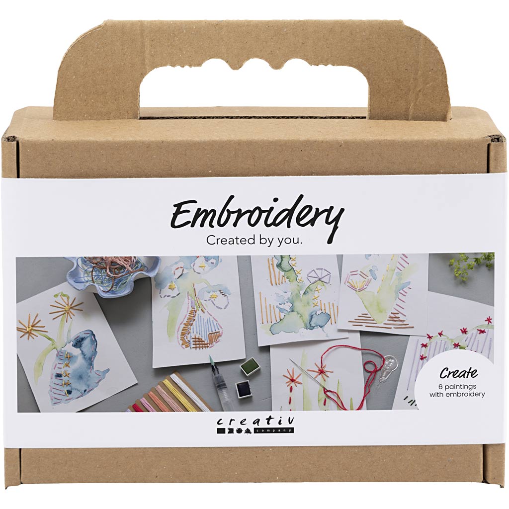 Creativ Company Https: www.cchobby.nl mini-hobbyset-borduurwerk-schilderijen-met-borduurwerk-diverse-kleuren-1-doos