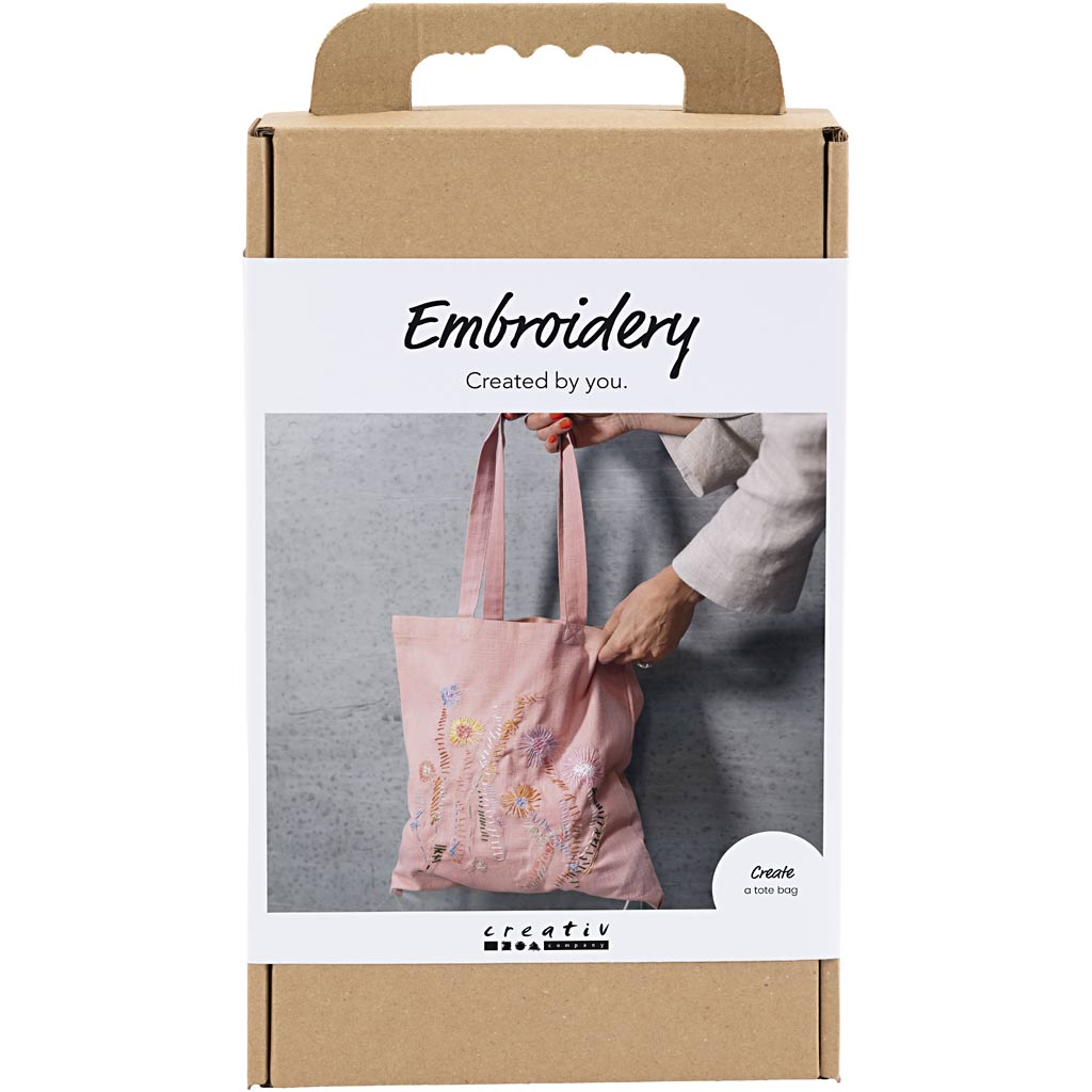 Creativ Company Https: www.cchobby.nl hobbyset-borduurwerk-draagtas-lichtroze-1-doos