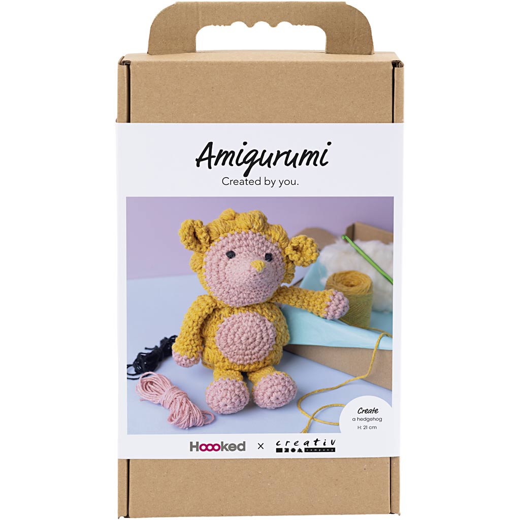 Creativ Company Https: www.cchobby.nl hobbyset-amigurumi-egel-lichtroze-warm-geel-1-doos