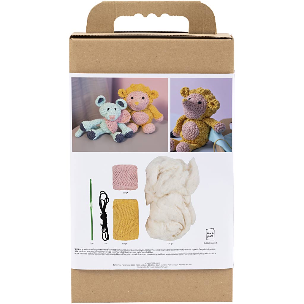 Creativ Company Https: www.cchobby.nl hobbyset-amigurumi-egel-lichtroze-warm-geel-1-doos