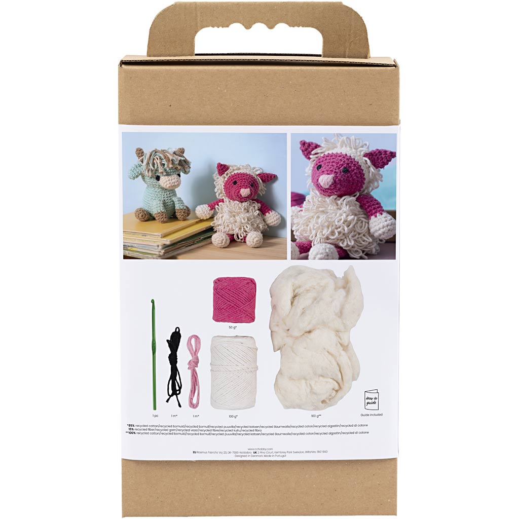 Creativ Company Https: www.cchobby.nl hobbyset-amigurumi-schaap-roze-off-white-1-doos