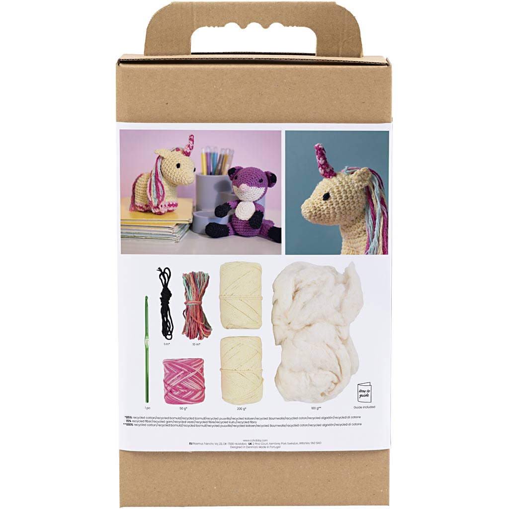 Creativ Company Https: www.cchobby.nl hobbyset-amigurumi-eenhoorn-regenboogkleuren-1-doos
