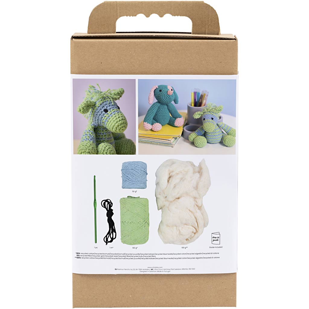 Creativ Company Https: www.cchobby.nl hobbyset-amigurumi-zebra-lichtblauw-lichtgroen-1-doos