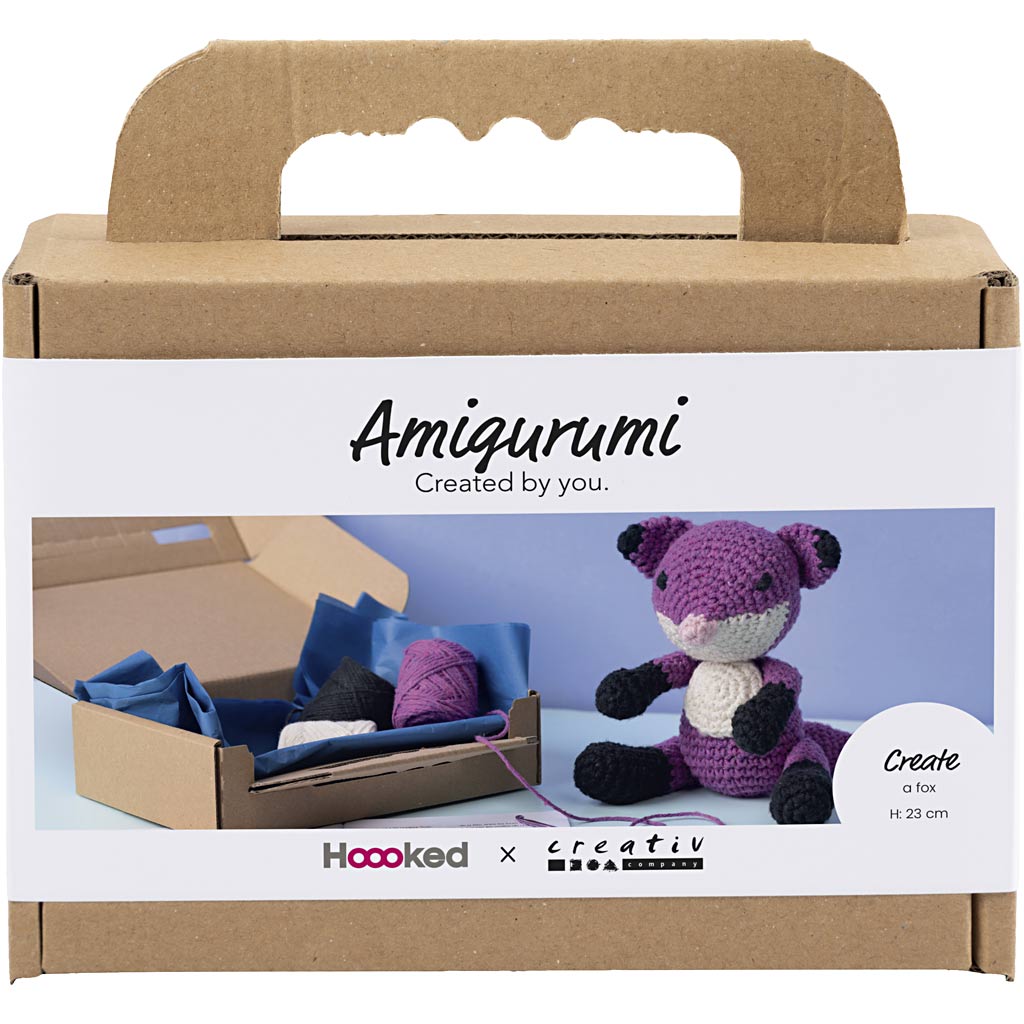 Creativ Company Https: www.cchobby.nl hobbyset-amigurumi-vos-zwart-plum-1-doos