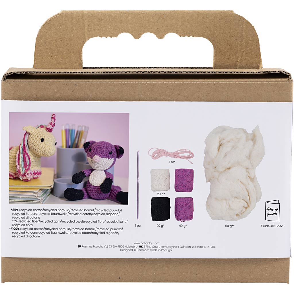 Creativ Company Https: www.cchobby.nl hobbyset-amigurumi-vos-zwart-plum-1-doos