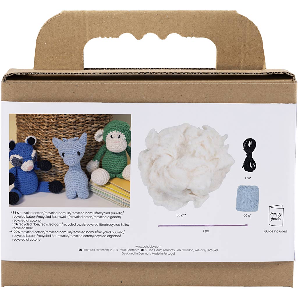 Creativ Company Https: www.cchobby.nl hobbyset-amigurumi-giraf-lichtblauw-1-doos