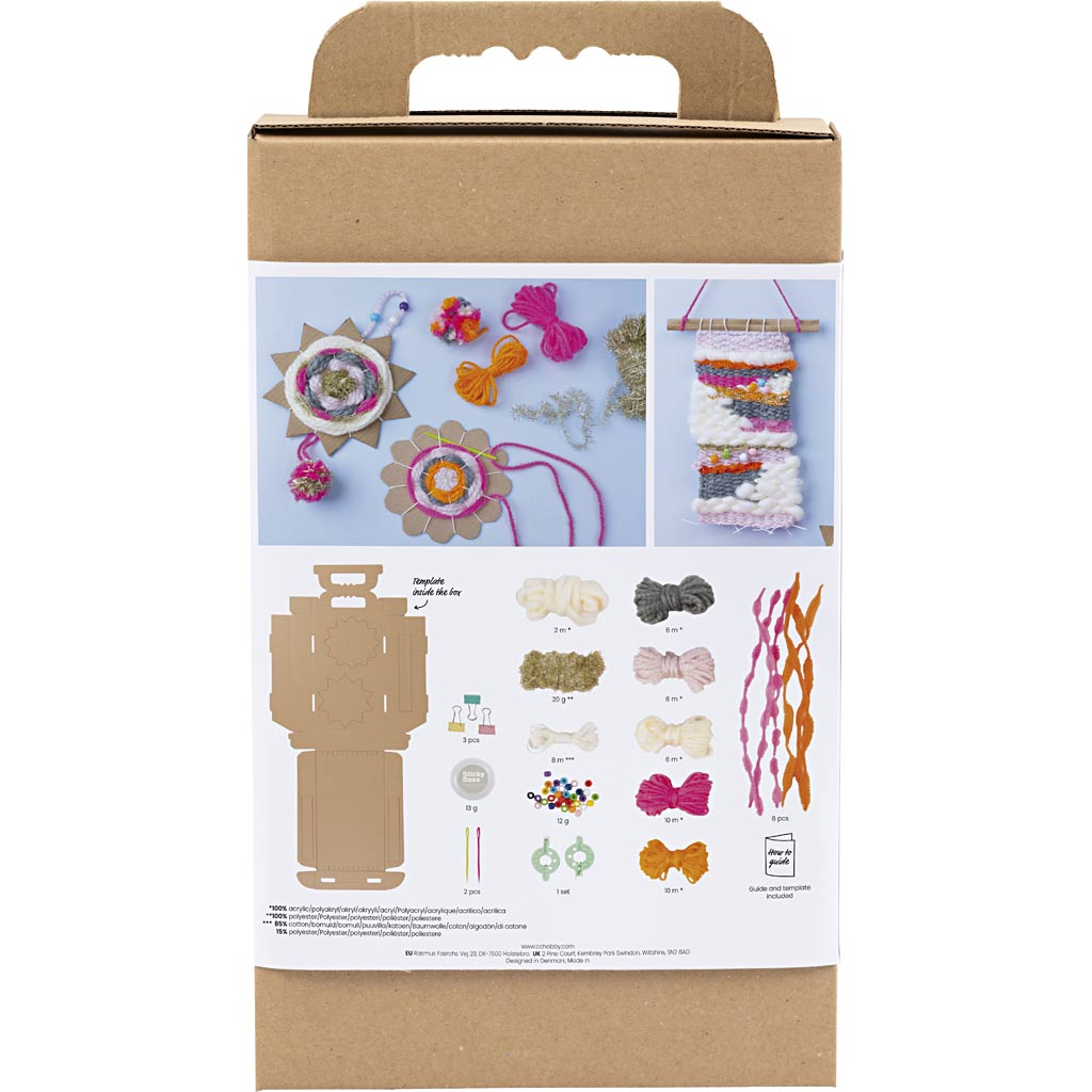 Creativ Company Https: www.cchobby.nl hobbyset-weven-wandbevestigingen-diverse-kleuren-1-doos
