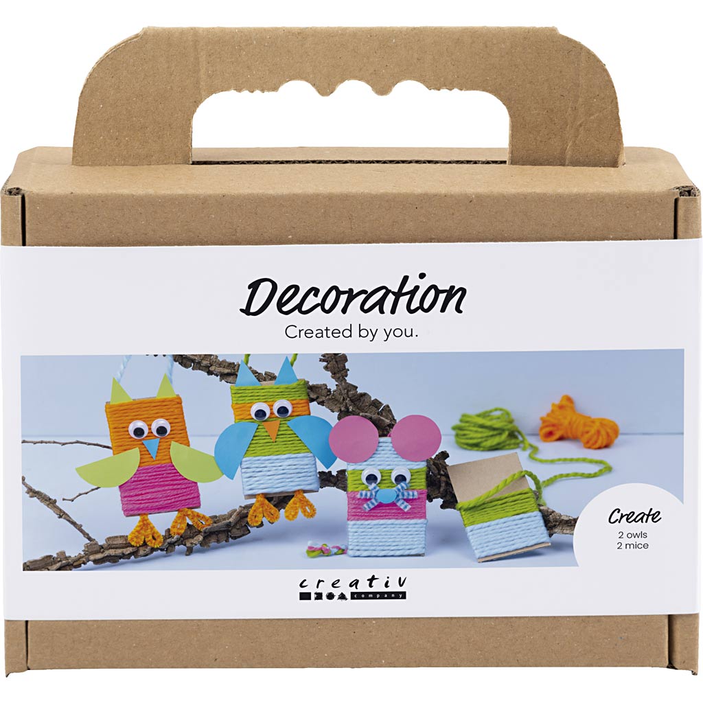 Creativ Company Https: www.cchobby.nl mini-hobbyset-decoratie-muizen-en-uilen-diverse-kleuren-1-doos
