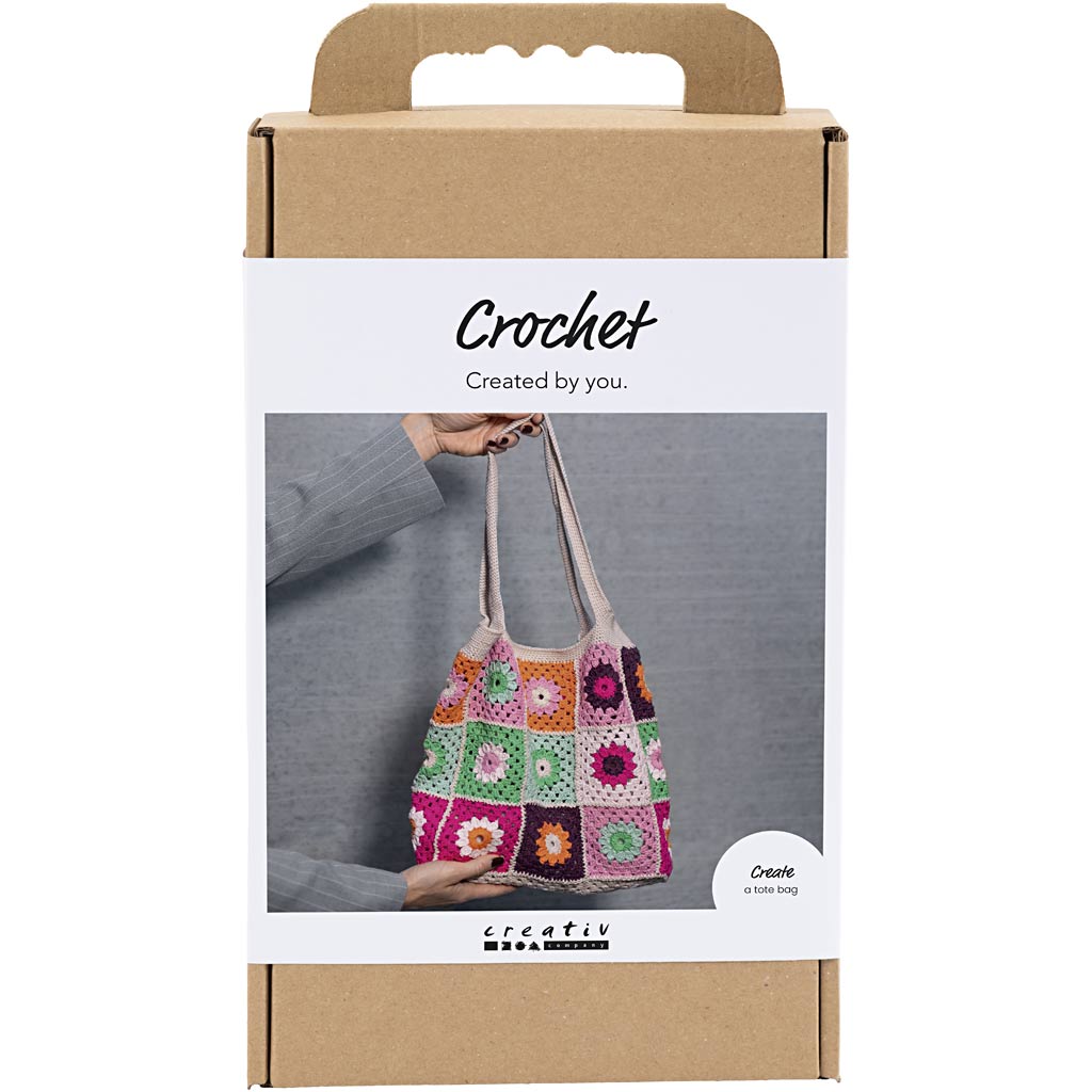 Creativ Company Https: www.cchobby.nl hobbyset-haken-tas-kleurrijk-creme-1-doos
