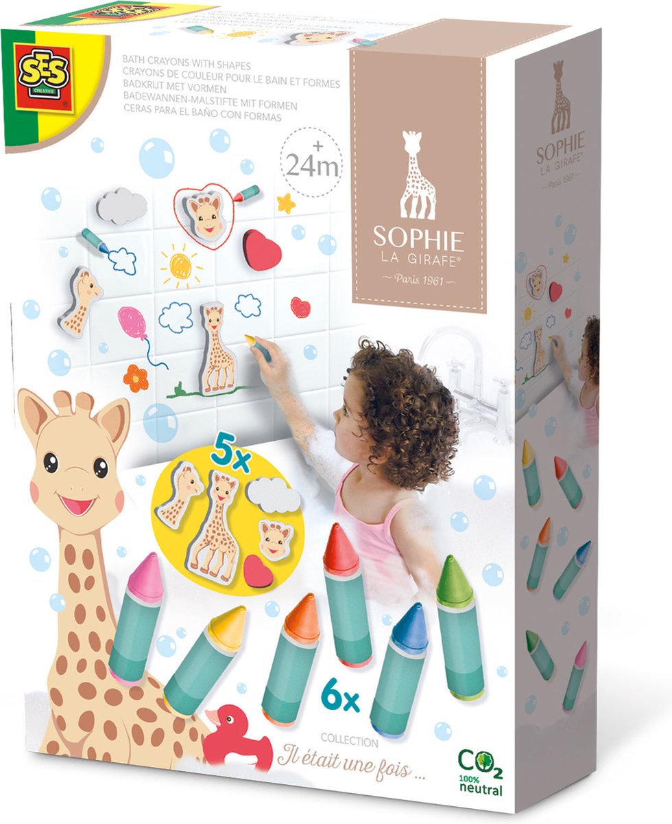 SES Creative Ses sophie la girafe badkrijt met vormen