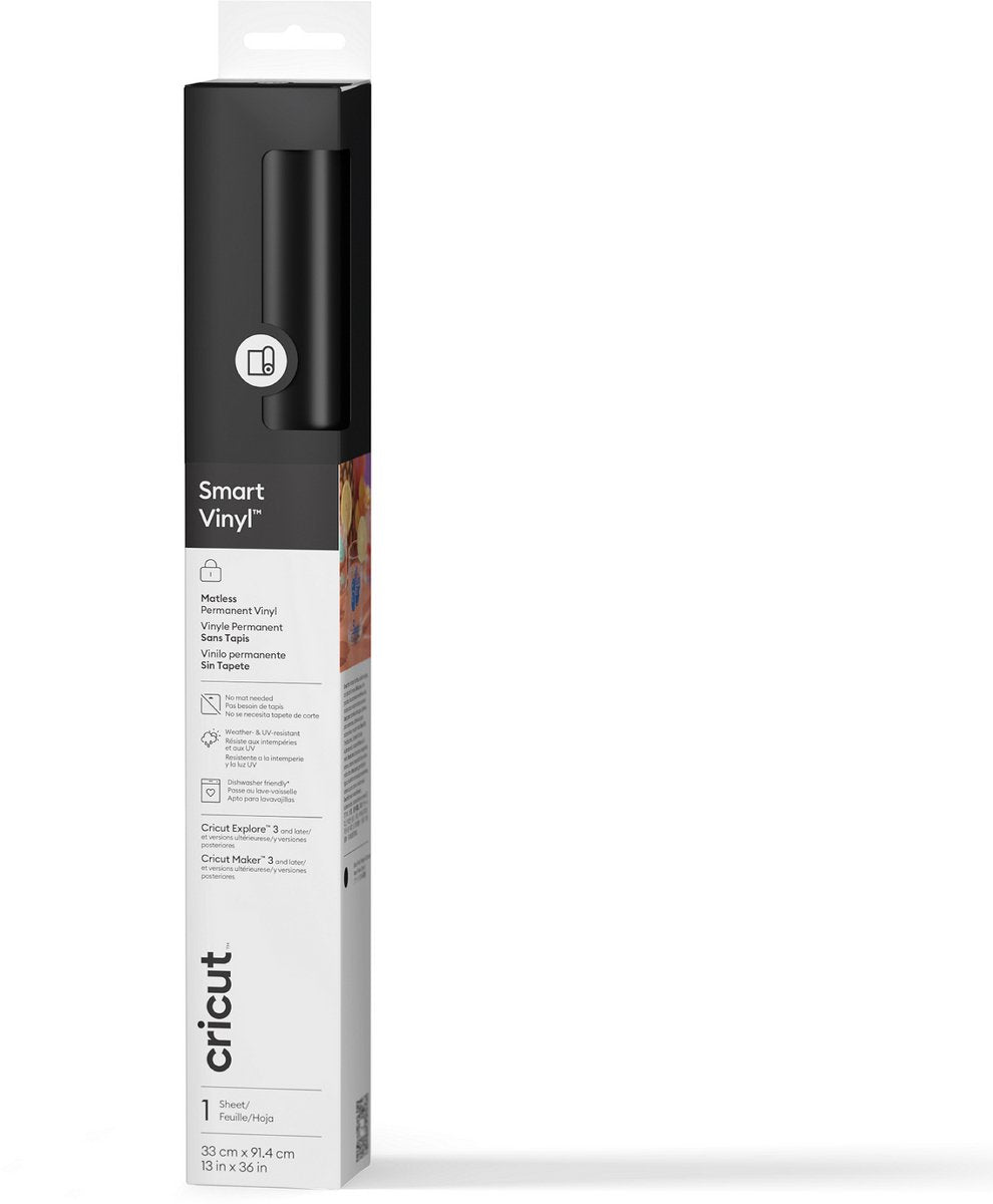 CRICUT smart vinyl permanent 33x91cm – zwart (1 vel)