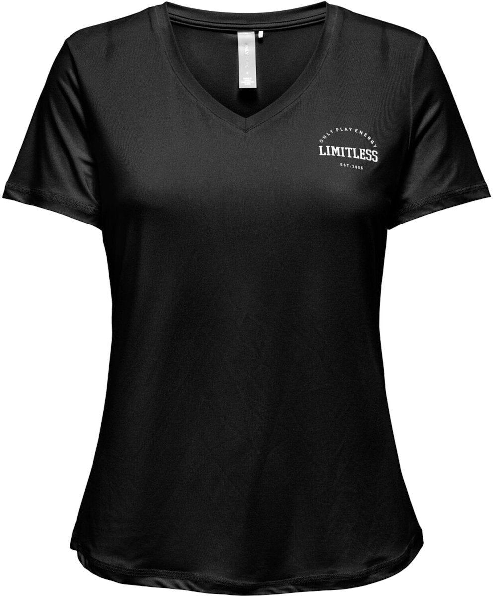 ONLY PLAY - save life vn ss reg tee - training t-shirt korte mouw dames - zwart, wit