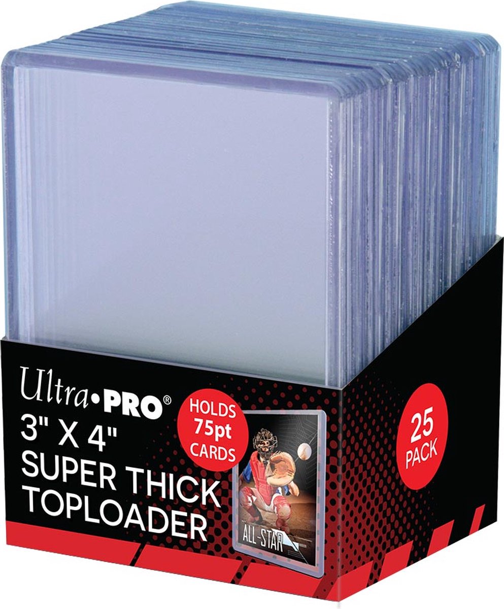 Ultrapro Ultra pro - standaard kaartbeschermers toploader transparent en super dik 25 stuks (63 x 88 mm)