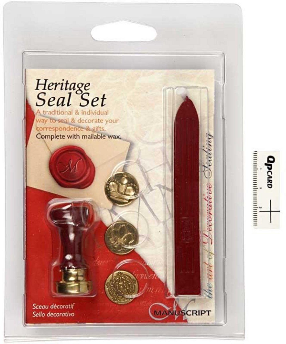 Creativ Company zegel set - zegelwas - d: 18 mm - kroon, bloem, franse lelie