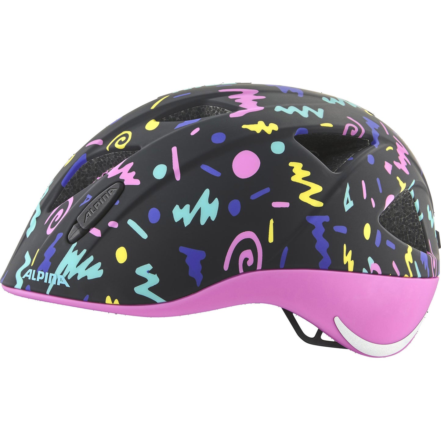 Olympic Sportswear Alpina sports kinderhelm ximo flash black-confetti 47-51 mat