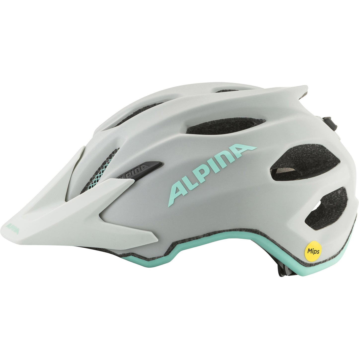 Olympic Sportswear Alpina sports kinderhelm apax jr. mips 51-56 mat turq grijs