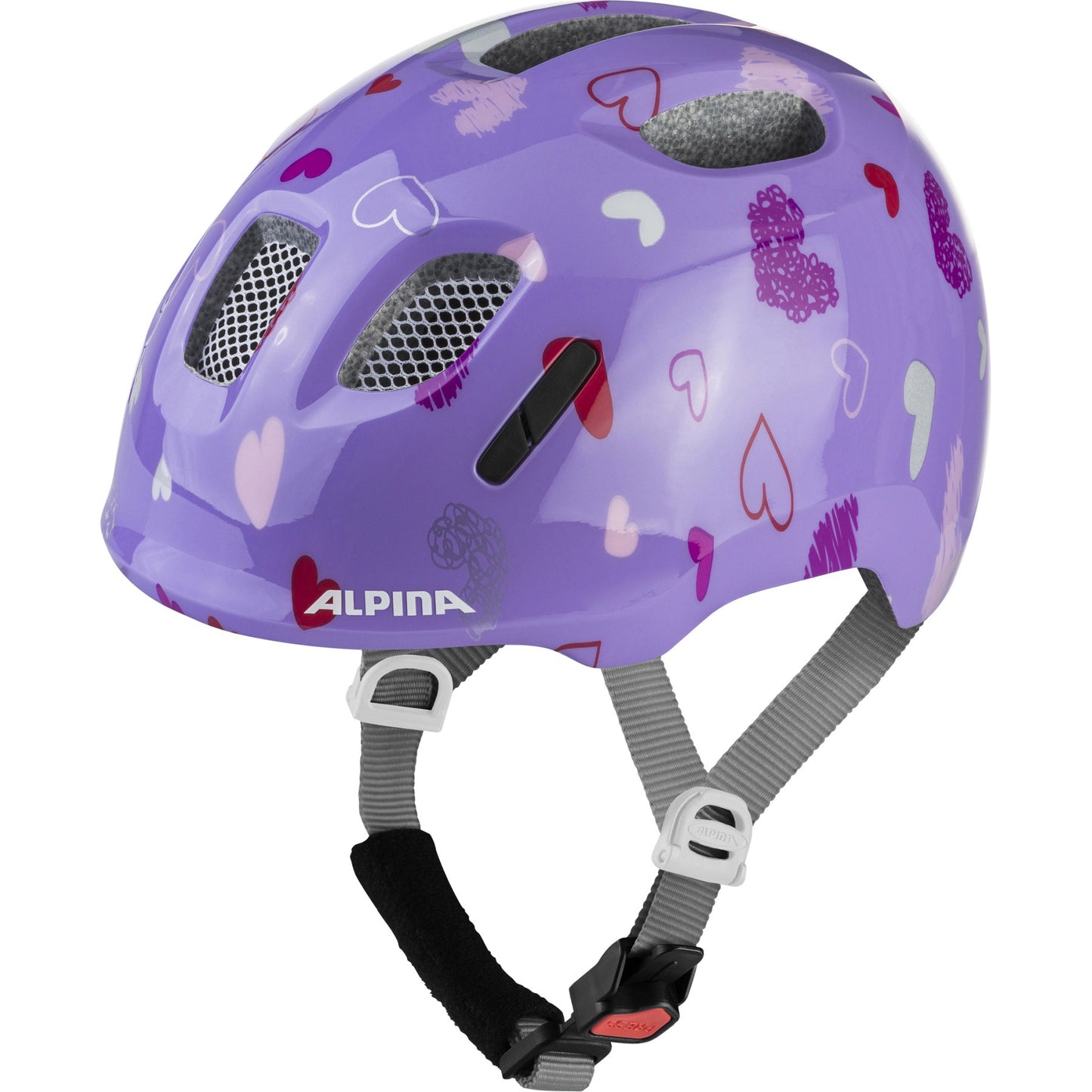Olympic Sportswear Alpina sports kinderhelm ximo 2 purple hearts 45-49 glans