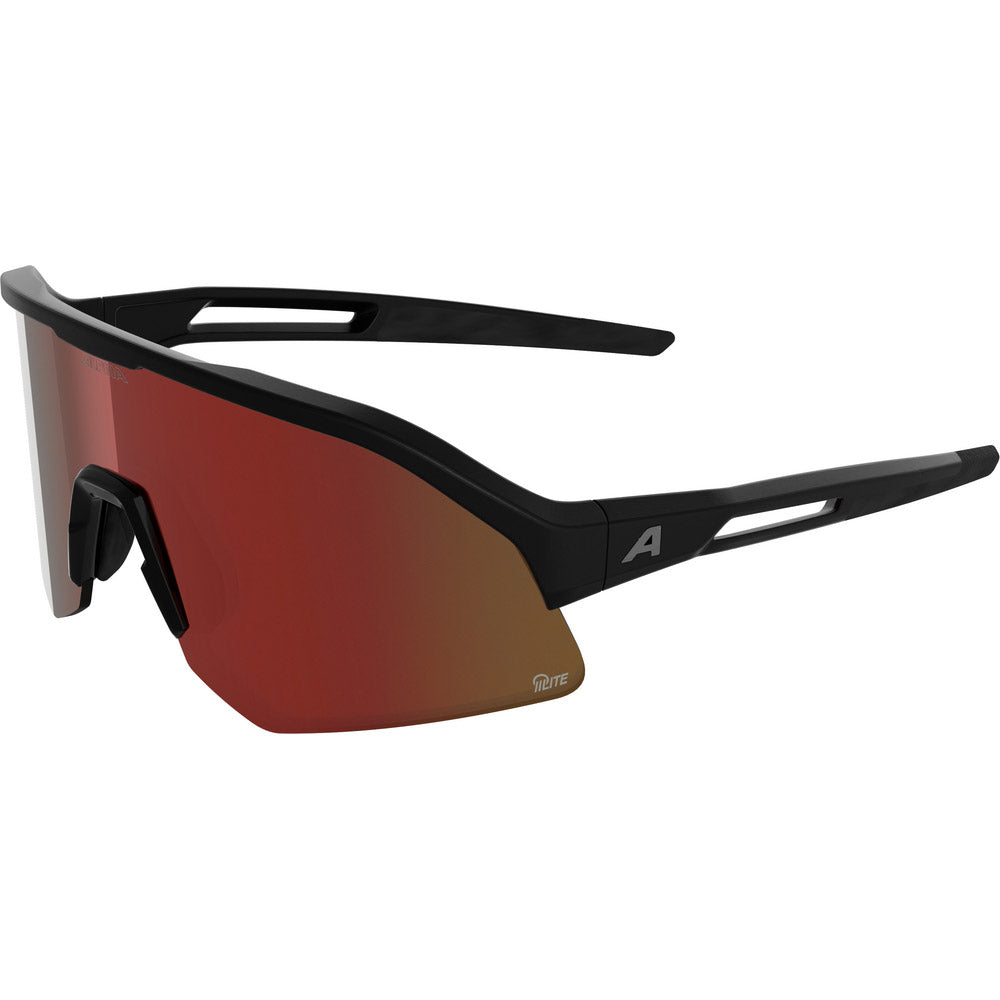 Olympic Sportswear Alpina sports sportbril sonic hr m q-lite rode lens mat zwart
