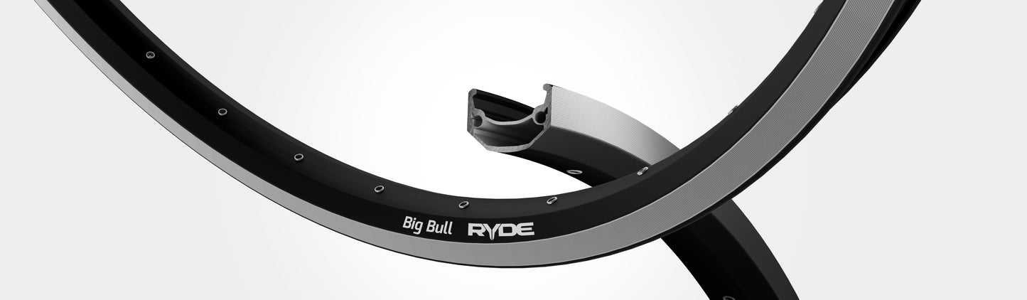 Rigida Velg ryde 28 (622) big bull 32 14 zwart (geslepen)