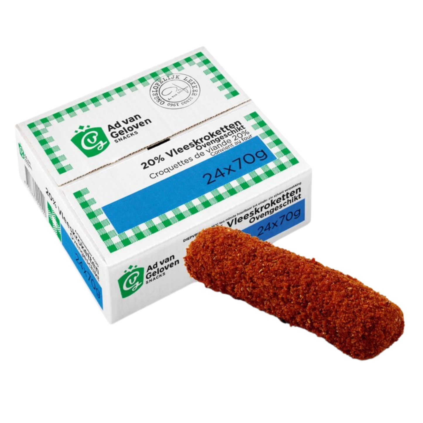 Ad Van Geloven vleeskroket oven 20% (24x 70 gr)