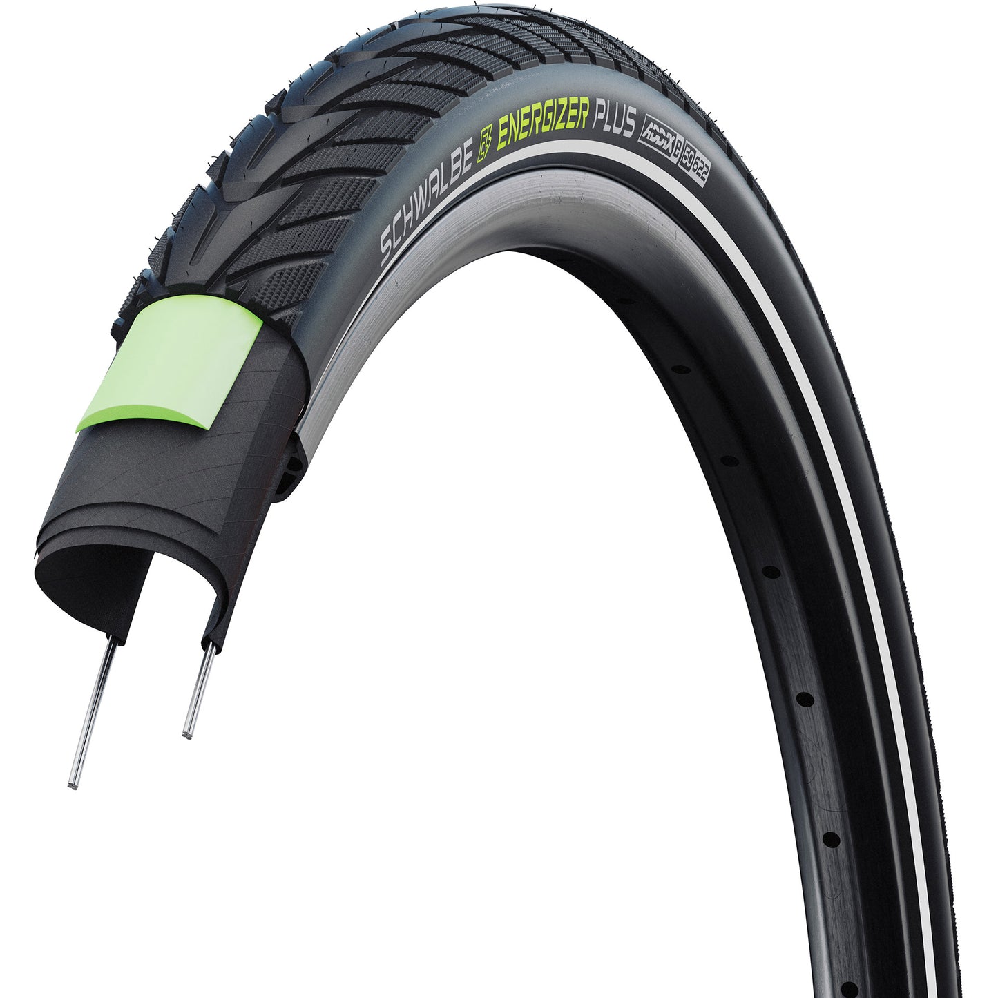 Schwalbe energizer plus green guard 55-622(28x2.15) zwart reflex
