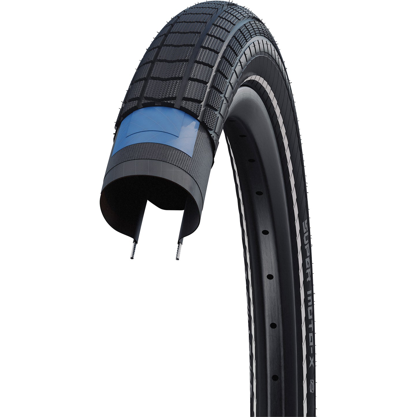 SCHWALBE draadband motion super moto-x 62-584 +r zwart