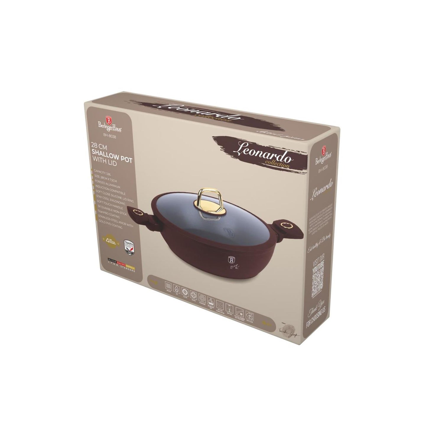 BerlingerHaus Berlinger haus braadpan met deksel ø28cm