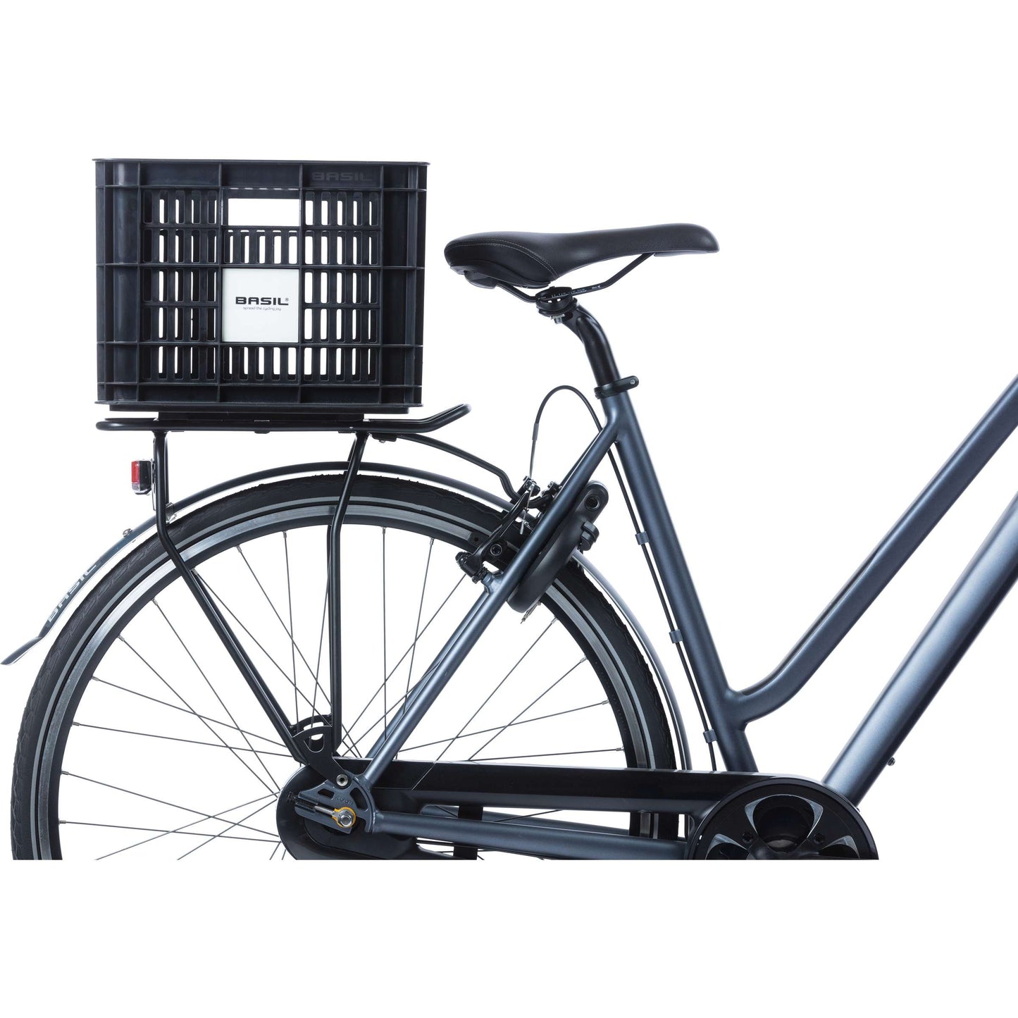 Basil fietskrat M - medium - 29.5 liter - zwart