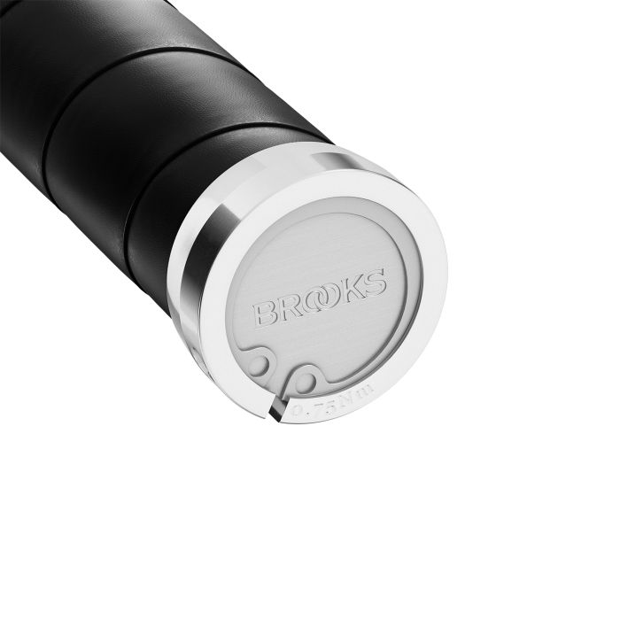 BROOKS Slender leather grips (130+130mm) - black