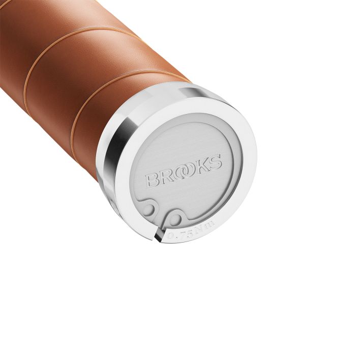 BROOKS Slender leather grips (100+130mm) - honey