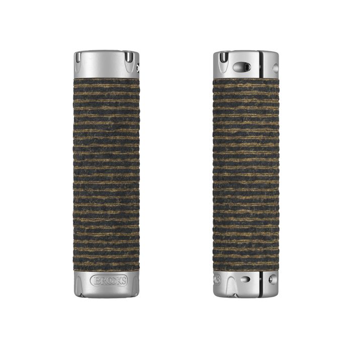 BROOKS Plump leather grips (130+130mm) - black
