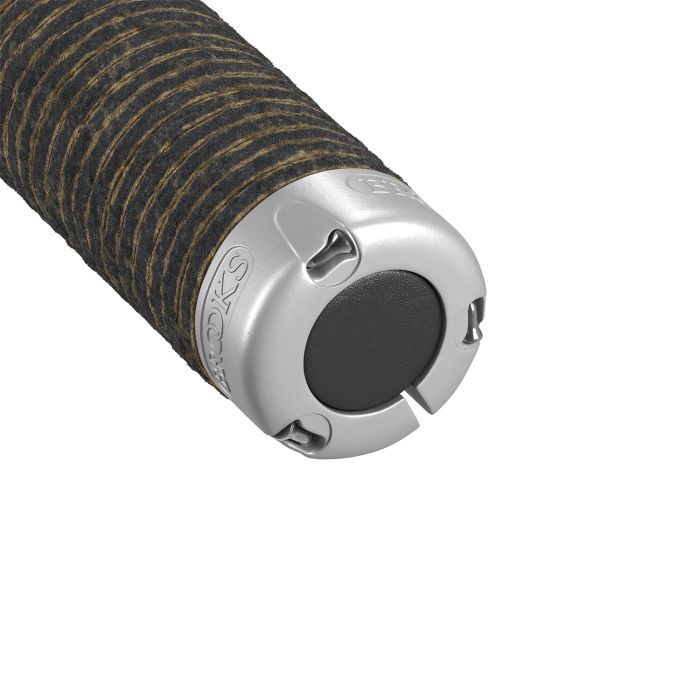 BROOKS Plump leather grips (130+130mm) - black