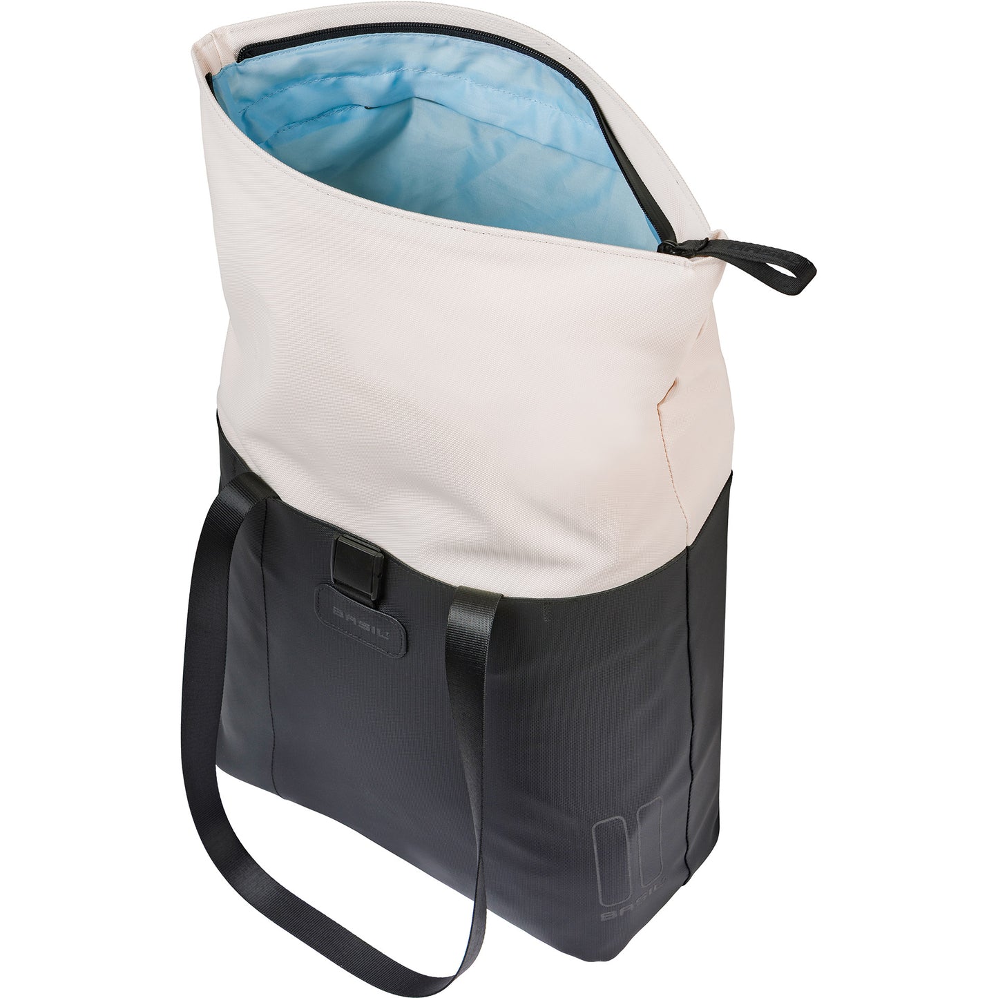 Basil B.V. Tas basil vive shopper wit zwart | mik hooks | 20l